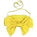 Jastore® Baby Girls Big Bowknot Stripe 2 Pieces Swimwear Swimsuits Beach Wear (2T, Yellow)