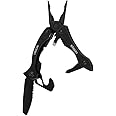 Gerber Gear Crucial EDC Multitool Pocket Knife with Clip and Strap Cutter for Camping and Survival, Black