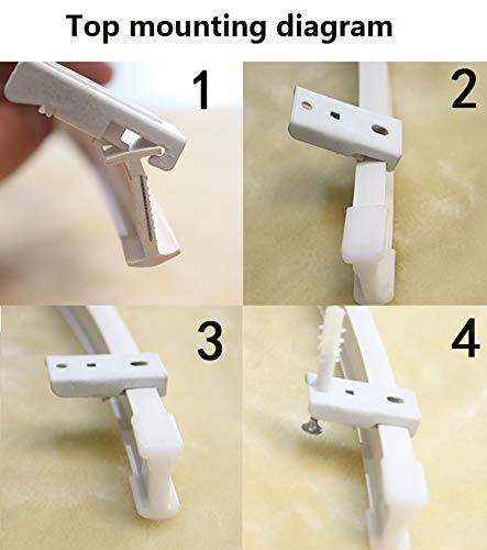 Alwaysuc 3 Meters / 9.8 Bendable Straight Windows & Balcony Slide Rail Top Mounting Ceilling Installation - Thumbnail 3