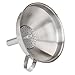 Cheflikes Stainless Steel Funnel- 5-Inch Kitchen Funnel with Removable Strainer/Filter Included Suitable For Both Liquids, Solids & Powder- Filter For Cooking Oils & Fluids