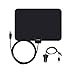 VIEWTEK Amplified HDTV Antenna 50 Mile Range Ultra Thin Digital Indoor TV Antenna with Detachable Signal Booster USB power supply 13 Ft Coaxial Cable