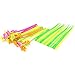 SunAngel Cute Cartoon Silicone Flower Pens + Green Grass-blade Ballpoint Silicon Grass Pen, 0.38mm Black Ink, Pack of 24, Random Color