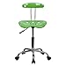 Flash Furniture Vibrant Spicy Lime and Chrome Swivel Task Office Chair with Tractor Seat