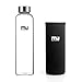 HACI Color 18.5 oz Glass Water Bottle - Eco-Friendly Shatter Resistant Borosilicate Glass Bottle, BPA, PVC and Lead Free, Portable with Nylon Sleeve