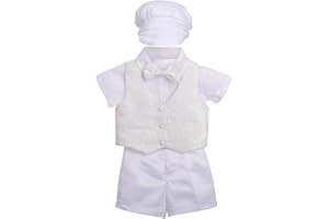 Lito Angels Baby Boys Christening Outfit & Bonnet Baptism Wedding Suit 4pcs Set