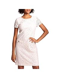 Tommy Hilfiger - Vestido de encaje con dos bolsillos para mujer