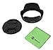 Gonine EW-73C Lens Hood and 67mm Center Pinch Lens Cap for Canon EF-S 10-18mm f/4.5-5.6 is STM Lens - 10-18 Canon Replacement EW73C Lens Hood.