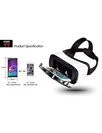 Memo auriculares de realidad virtual   con mando a distancia 3d VR anteojos de realidad virtual auricular con auriculares estéreo envolvente y ajustable headstrap para 3d películas y juegos de realidad virtual 105 ° FOV 4.5   6.0 EN visualización