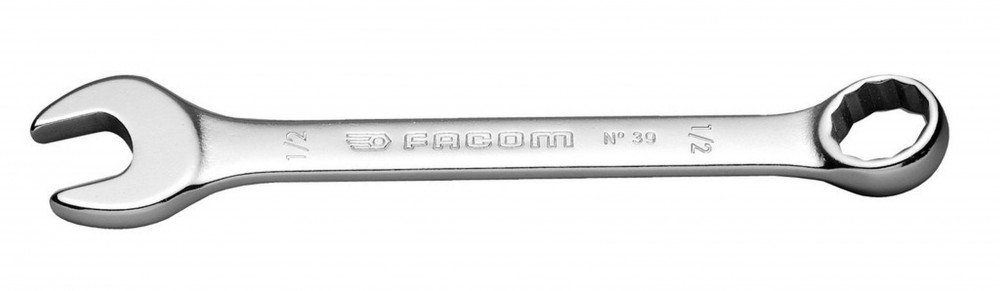 FACOM Combination Spanner, Short, 12 Point, 5/8, 1 Piece, 39.5/8