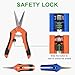 GROWNEER 6 Packs Pruning Shears Gardening Hand Pruning Snips with Straight Stainless Steel Precision Blades, Curved Blades with Titanium Coated Precision Bladesthumb 2