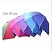 Accinouter Head Headband Umbrella Hat, Folding Headwear 26” Elastic Headband Sun Rain Gardening Umbrella Hat Cap for Party, Fishing Campaing (Rainbow, 14.2