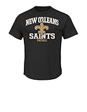 NFL New Orleans Saints Men's Greatness Short Sleeve Basic Tee, X-Large, Black
