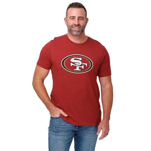 FOCO Maglietta a Maniche Corte da Uomo con Logo della Squadra NFL