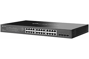 TP-Link Omada 28-Port Gigabit Smart Switch (SG2428LP) – 16-Port PoE+, 4 SFP Slots, 150W Budget, Static Routing, L2+/L2 Manage