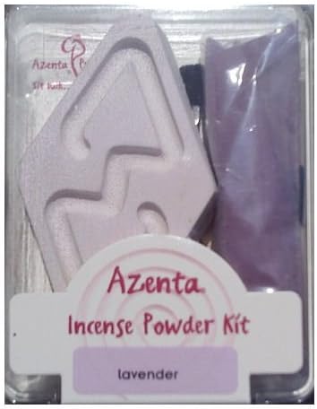 Azenta Incense Powder and Stone Incense Burner Starter Kit ~ 30 Minute Diamond Burner &amp; Lavender Incense Powder