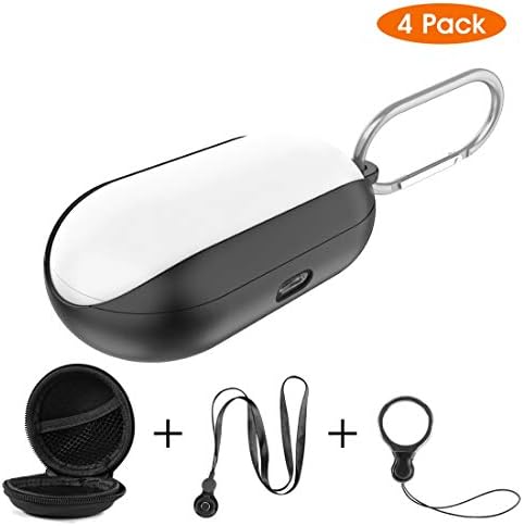 MMDcase Silicone Case for Samsung Galaxy Buds, with Hard Storage Case, Hook Carabiner and Lanyard,Soft and Flexible Scratch/Shock Resistant 【Full Body Protective Cover】 for Samsung Galaxy Buds - Red