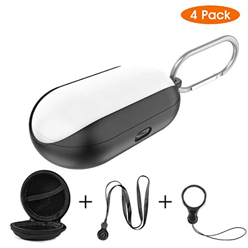 MMDcase Silicone Case for Samsung Galaxy Buds, with Hard Storage Case, Hook Carabiner and Lanyard,Soft and Flexible Scratch/Shock Resistant 【Full Body Protective Cover】 for Samsung Galaxy Buds - Red