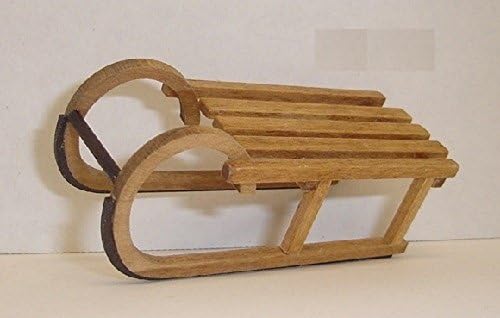 Dollhouse Miniature 1:12 Scale Elfinhorn Sled, All-Wood #EEW87