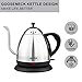 MLITER Electric Gooseneck Kettle Cordless Stainless Steel Drip Kettle for Pour Over Coffee and Tea, 1000W Water Boiler 1.0 Litre Tea Heater with Auto Shut Off & Boil Dry Protection