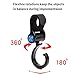 Funbliss Stroller Hooks - 4 Pack of Baby Multi Purpose Hooks for Hang Purse，Diaper，Bags Grocery，Purse - Great Accessory for Mommy Black