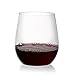 Berevino Plastic Wine Glasses/Stemless Wine Cup 12 ounce | Set of 48 Clear Plastic Unbreakable Wine Glasses Disposable Shatterproof