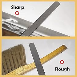 XAQISHIRE 6-inch Flat Medium Cut File, Double Cut