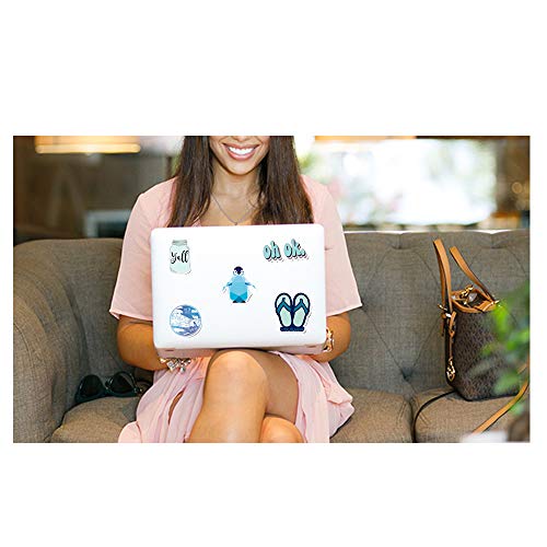 AKEROCK Cute Nature VSCO Stickers for Water Bottles and Laptops, Aesthetic Trendy Waterproof Vinyl Sticker Pack for Hydro Flask Cameras Phone Luggage Graffiti Decal, 50 Packs, Blue