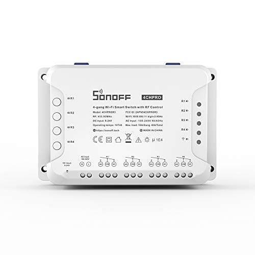 Sonoff 4CH Pro R3 Wi-Fi Smart Switch 4-Channel Din Rail Mounting Home Automation,Self-Locking/Interlock Control Home… - Image 2