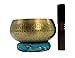 Large Heavy Weight 6.25 Inches Meditation Grade Professional Quality Hand Hammered Tibetan Singing Bowl Set. Yoga Sound Bowl Made with Seven Metals for Healing and Relaxation. By Healing Lama(TM)