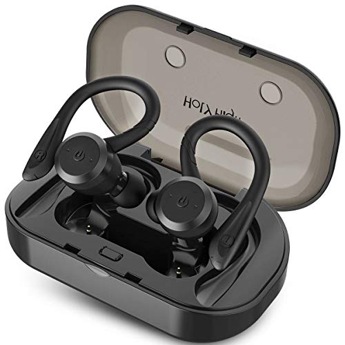 HolyHigh Sports Wireless Earbuds Bluetooth 5.0 IPX7 Waterproof Sweatproof in Ear Mini Stereo Sound Wireless Earphones Headphones with Charging Case Micro for Running Sport Gym for iOS Android