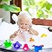 aGreatLife Stacking Cups Bath Toys for Toddlers - Safe and Fun Kids Bath Toys with Bright Multi Colored Cups That Enhances Your Child's Imagination! Bath Time is More Exciting with These Water Toys