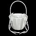 TOOGOO(R) Faux Pearl Flower Wedding Flower Girl Basket Bowknot Decor Ivory
