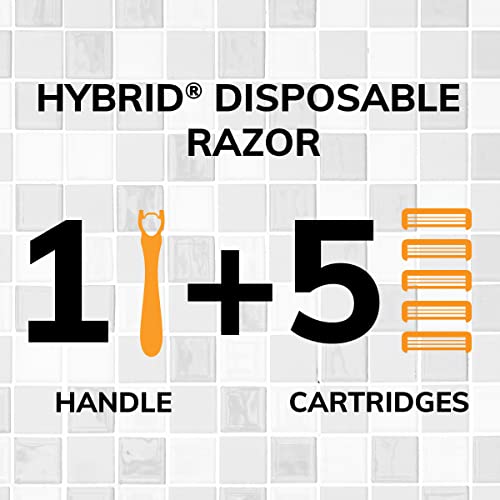 BIC Flex 3 Hybrid Disposable Razors for Men, Longlasting 3Blade