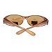 Womens Polarized Fit Over Glasses Sunglasses Oval Rhinestone Frame Brown