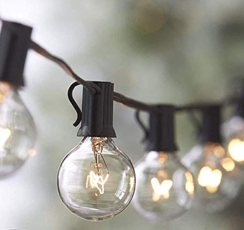 Lemontec 2-Pack String Lights, 25FT Vintage Backyard Patio String Light with 25 Clear Globe Bulbs-UL Listed for Indoor…