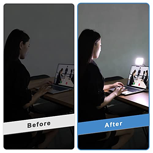 sylvwin Video Conference Lighting,Webcam Light with 3 Light Modes and Stepless Dimming,Zoom Call Lighting for Video Recording/Live Streaming/Remote Working/Online Meeting& Laptop Video Conferencing