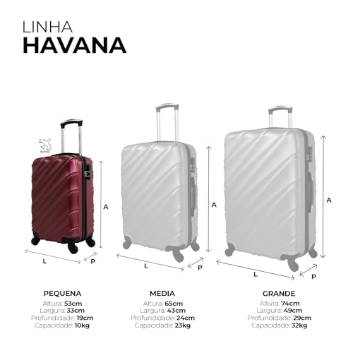 Mala de bordo 10kg Pequena Havana Swiss Move Vinho