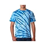 Gildan Tie-Dye Adult Tiger Stripe Tee - Navy - L