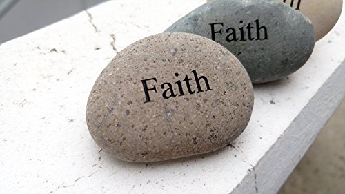 Faith Engraved Stone Pebble River Rock Stone