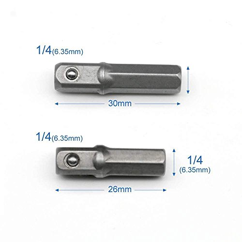 Dukars 8 Pcs Socket Adapter Impact Hex Shank Drill Bits Bar Set 1/4" 3/8" 1/2" Bits New - Thumbnail 3