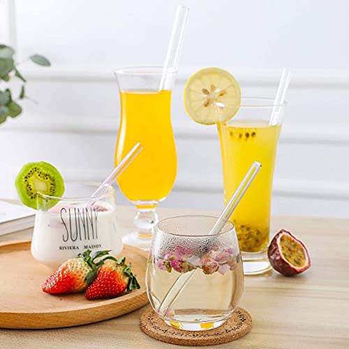 Glasstrohhalme Wiederverwendbar, 16er Set Metall Strohhalme Transparent Trinkhalm Gerade, Gesund, Umweltschonend… – Bild 7