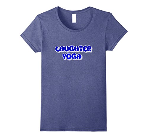 Womens Laughter Yoga T-Shirt Students Teachers Laugh Clubs XL Heather Blue