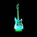 Unitake 3D Night Light,Acrylic, Electric Guitar Modern 3D Illusion LED 7 Color Changing USB Touch Sensor Table Lamp for Children Gift