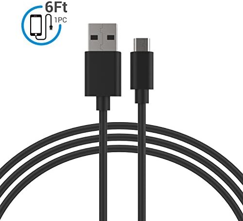Micro USB Cable, MoMoCity Premium Durable Charging Cord PVC Powerline for Android devices, Samsung, Nexus, LG, Sony, HTC, Huawei, Motorola and More – Black (Black-6Ft