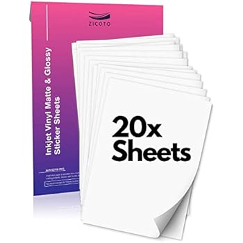 amazoncom printable vinyl sticker paper inkjet