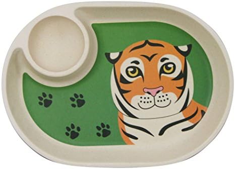 EcoBamboo Ware Chip & Dip Tray, Tiger, 7" x 5"