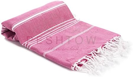 PESHTOW Basic Peshtemal Peshkir, Hand &amp; Face Peshtemal Towel, 24 colors available (Fuschia)