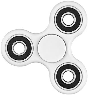 Zhonglit Tri Fidget Hand Spinner Toy EDC Sensory Fidget Spinner For Autism and ADHD Kids / Adults Funny Antistress Toy (White)