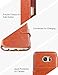 Samsung Galaxy S7 Leather Wallet Case with Credit Cards Slot and Metal Magnetic, Slim Fit and Heavy Duty, TAKEN DIRECT Plastic Flip Cover with Rubber Edge, for Women, Men, Boys, Girls Brown