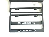 MAX WHOLESALE Stainless Steel License Plate Frame Rust Free With Bolt Caps For Lexus Cover (2-Black)